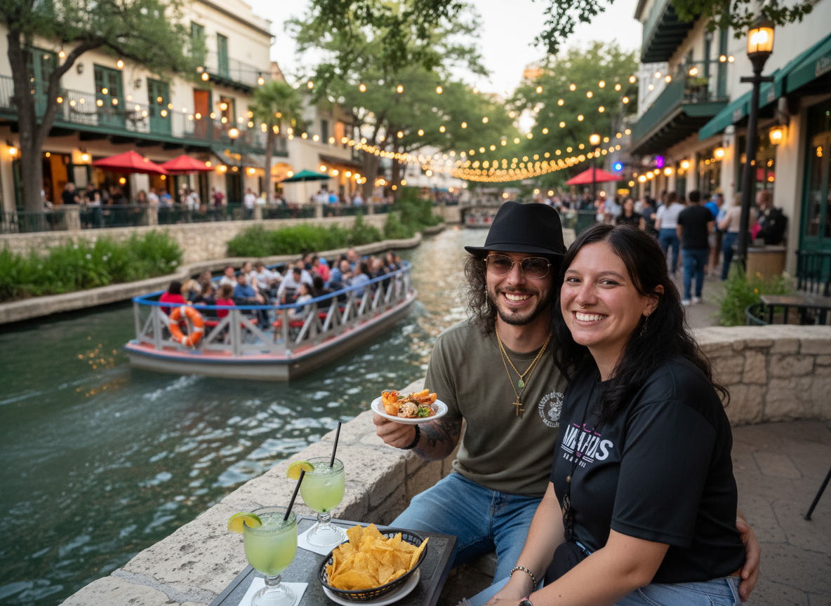 Date in San Antonio River Walk