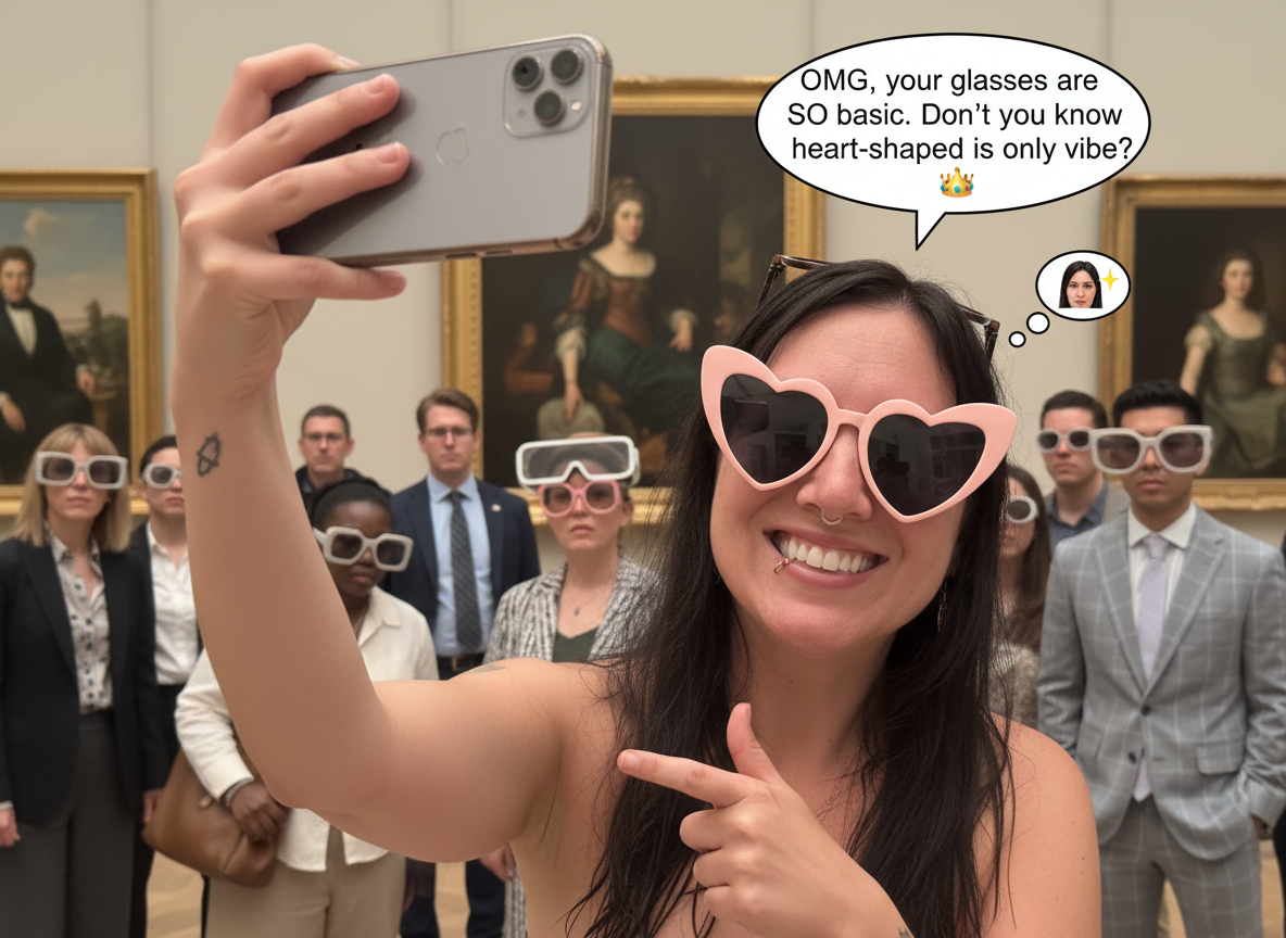 The 'Only Takes Selfies in Heart-Shaped Sunglasses' Toxic Trait